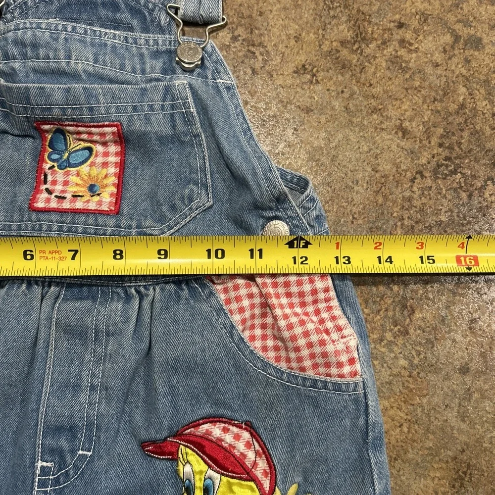 Vintage 1997 Looney Tunes Tweety Overalls Tweedy Size 5 Kids